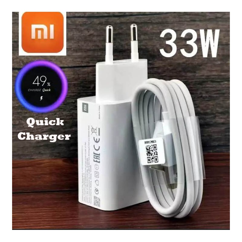 Xiaomi 33W Fast Charger Full Kit Type C Cable For Mi 10 9 10T Lite POCO X3 NFC Redmi K40 Note 9 10 Pro