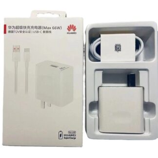 Original Huawei 66W EU Supercharge Fast Charger with 6A Type-C Cable for P40/P40 Pro/P50/Honor 90/80