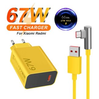 6A 67W Max Turbo EU Fast Charger for 11 12 13 14 Ultra Redmi Note 11T 12T 13 POCO X4 X5 X6 Pro Type C USB Charging Cable