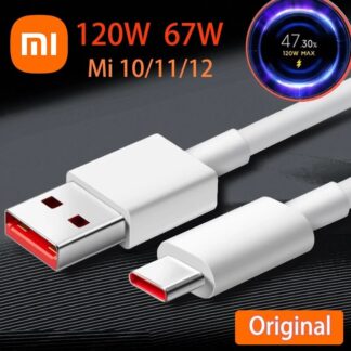 Xiaomi Type-C 6A 33w 65w 120w Turbo Charger Cable Quick Charging Type C USB