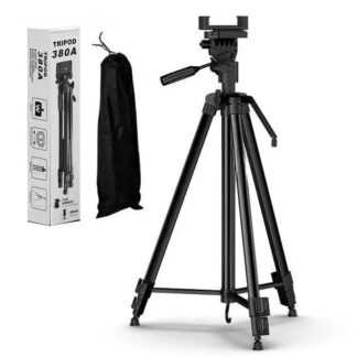 ProShot 380A Tripod 4.6ft Adjustable Metal Stand with Phone Holder for Camera Smartphone Video Recording Photography