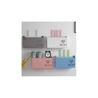 Premium WiFi Router Stand & Storage Box - Wall Mount Router Holder with Cable Management - Decorative WPC Board Shelf for Home & Office