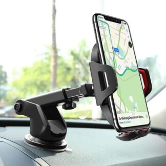 360° Rotating Car Phone Holder Strong Suction Cup Shockproof Truck Mount Dashboard Windscreen Stand - Car Mobile Mount