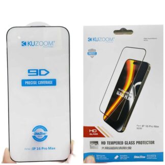 iPhone 18 Pro Max/17 Pro Max /16 Pro Max / 15 Pro Max /14 Pro Max/ 13 Pro Max/12 pro max/18 Pro/17 Pro/16 Pro/15 Pro/14 Pro/13/14  KUZOOM 3D Curved Full HD Clear Tempered Glass Scr