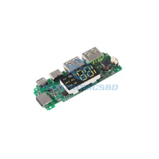 Power Bank Circuit LED Display 5V 2.4A | Dual USB Output | Micro & Type-C Input | DIY Mobile Power Bank Charging Module for 18650 Battery