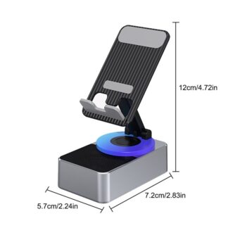 Imported Cell Phone Stand with Wireless Bluetooth Speaker & Power Bank - Foldable Audio Phone Holder with HD Surround Sound for Home & Outdoor