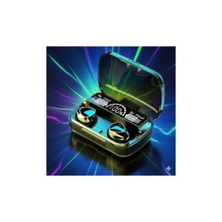 M10 TWS Earphones - 9D Stereo, LED Digital Display, Touch Control, CVC 8.0 Noise Reduction Technology with 2000mAh Mini Power Bank Charging Box - Bluetooth Headphones