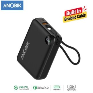 ANOBIK Compact 20000 Pro Power Bank with Built in USB-C PD Cable