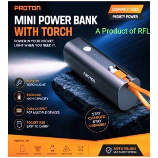Proton 5000mAH Mini Power Bank With Torch Light