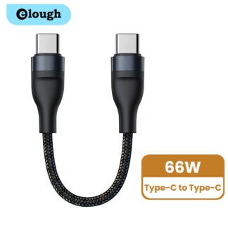 0.25M Data Cable USB C to Type C Fast Charging Data Cord Short Cable 66W Type C For iPhone 15   Portable Power Bank