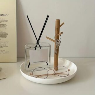 Creative Key Storage Tray Living Room Storage Tray Cosmetic Key Wooden Hanging Rack Home Desktop Decoration Ornament