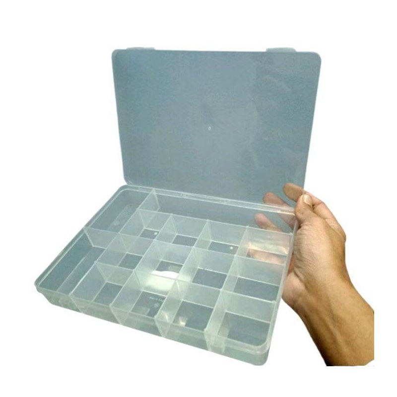 High-Quality Plastic Divided Storage Box for Electronics, Tools, and Crafts Portable Multi-Compartment Tool Storage Organizer Box
